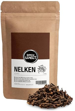 Spicy Welt Clavos Enteros de Olor (250g) - Clavos de Especia Enteros – para Guisos, Postres e Infusiones | Aromáticos, Intensos y Dulces | 100% Natural & Sin Aditivos