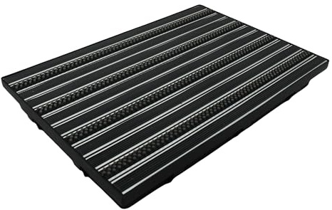 Megaa store Schuhabstreifer Abtreter Fußmatte Maschenrost Fußabtreter Eingangsmatte 600x408x70 mit Bodenwanne (Bürstenschuhabstreifer)