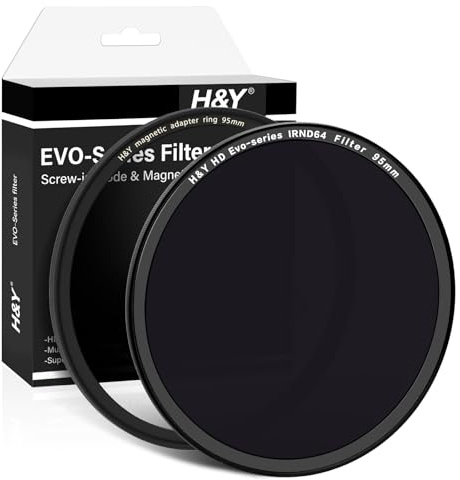 H&Y EVO 95mm ND64 Lens Filter, Magnetic & Threaded 2-in-1 Neutral Density Lens Filter (6 Stop), HD Optical Glass with 22 Multi-Layer Nano Coatings