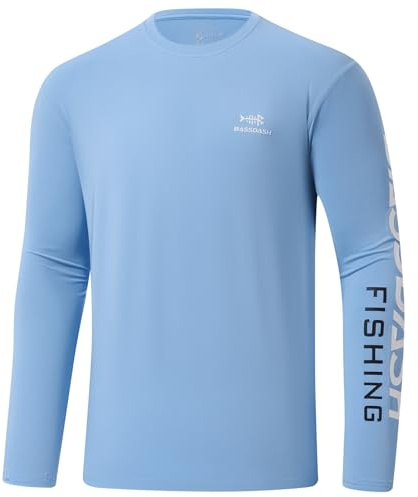 Bassdash Camiseta de Manga Larga para Hombre Camisetas de Pesca para Hombre protección Solar UV UPF 50+ Secado Rápido