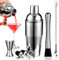 Retoo Cocktail Set, Stainless Steel Cocktail Shaker Bar Set, 750ML Bar Tool Set, 6 Teiliges Edelstahl Shaker Bar Zubehör, Professionelles Cocktail Mixing Set, Barware Set für Zuhause oder die Bar