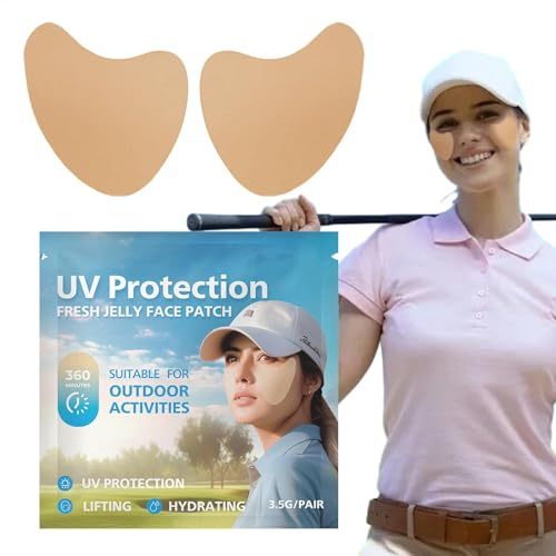 Benda solare per gli occhi, cerotti per il viso, cerotti per la protezione | solare, cuscinetti UV sotto gli occhi, cerotti assorbenti per il viso, adatti per donne e uomini, maschere per gli occhi per