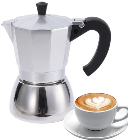 Caffettiera Espresso Per Stufa | Caffettiera In Metallo Vintage | Caffettiera Italiana Classica, Bollitore Compatto Per Caffè Espresso E Caffè, Accessorio Durevole Per Preparare Caffè In Stufa