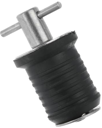 Edelstahl Ablassstopfen mit T-Griff, Marine Boot Stecker für 25MM Loch, Gummi Garboard Drain Wasser Stopfen Lenzstopfen Ablassschraube, Boote Ersatzteil