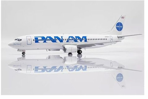JINLEXIU Static aircraft model 1/200 For American Pan Am 737-400 Aircraft Model N405KW Alloy Plane Model Meeting Room Decorations