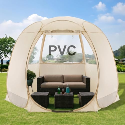 Alvantor® Pop Up Screen House Tent, UPF 50+ and Windproof Dome Outdoor Canopy Tent with Roll Up Zipped Door Privacy Gazebo, Sun Shelter Compact & Lightweight for Party Camping Fishing Picnic