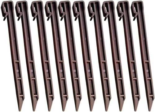 Générique 20 Bordure de Jardin Piquets d’ancrage,Bordure de Gazon Flexible Bordurette de Pelouse Aspect Naturel(Le Brun)