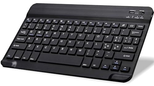 EYERIYO 10 Bluetooth Tastiera Wireless per tablet per iOS e Android, per iPad/Samsung/Lenovo/Huawei/Xiaomi/HONOR/Doogee/HD serie tablet, Layout Italiano (nero)