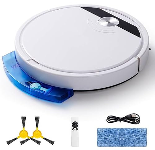 Robot aspirador y trapeador 3 en 1 – Aspiradora inteligente con control remoto, diseño ultrafino de 45 mm, succión de 1800 Pa, anticaídas, para pelo de mascotas y alfombras