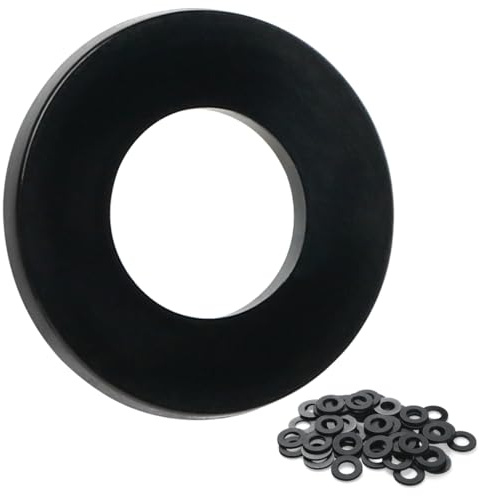 FOMGIIN Kunststoff Unterlegscheiben M12 x 24mm, 30 Stück Schwarz Plastik Beilagscheibe Karosseriescheiben Unterlegscheibe Nylon Kunststoffscheiben Beilagscheiben, für Klempner Elektrische Isolierung