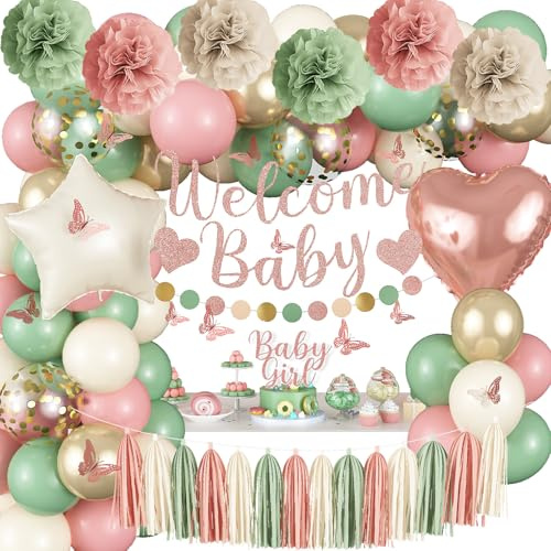 Rosa Grün Babyparty Luftballons