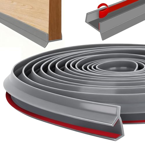 Niuny Joint Plinthe Cuisine Profil D’étanchéIté pour Socle Cuisine 5m Profilé de Plinthe Sous Meubles Silicone 15/16/17/18mm Protection Plinthe pour Bas de Plinthes Sous Placard Cuisines Encastrée