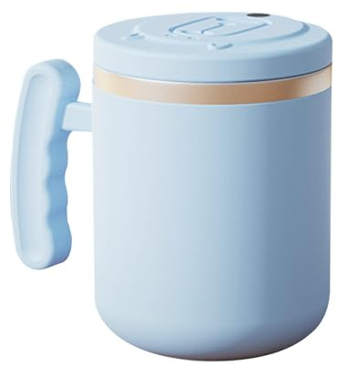 EUBEISAQI Tasse auto-mélangeuse rechargeable en acier inoxydable de 400 ml – Anti-fuite, pour pause, relaxation, trajets matinaux, travail, voyage, maison, lieu de travail, cuisine