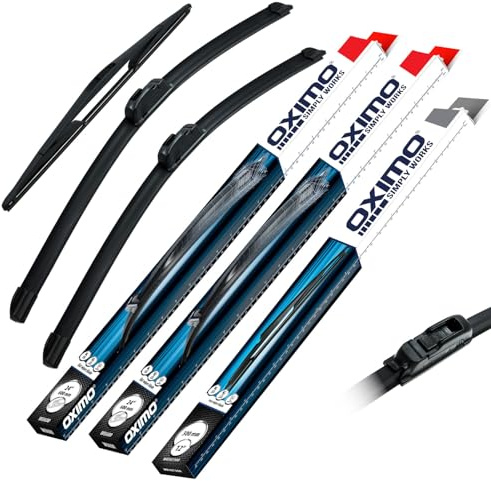 OXIMO Essuie-glaces pour Renault Megane 1 I Coupé 1996-2002 | Avant et arrière, Lot de 3 balais d’essuie-glace - 550 mm à gauche, 500 mm à droite, 400 mm à arrière