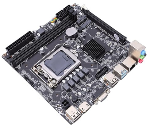 Sxhlseller Carte Mère de Jeu H110, Carte Mère D'ordinateur LGA 1151 Mini ITX avec DDR4 2133 2400 2666 MHz M.2 NVMe PCIe X16, pour Processeurs Core I7 I5 Pentium Celeron de 6e, 7e et 8e