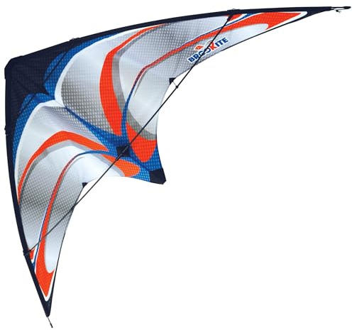 BROOKITE from Peterkin | Silverline Sport Stunt Kite | 183 cm x 94cm - Polyester Ripstop Kite with Fibreglass struts and 2 handles | Kites | Outdoor Toys | Sports & Leisure | Ages 8+