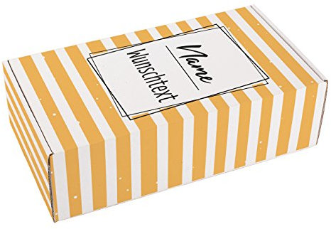 Herz & Heim® Design Geschenkverpackung mit Namensaufdruck und Wunschtext zum Geburtstag/Muttertag/Hochzeit