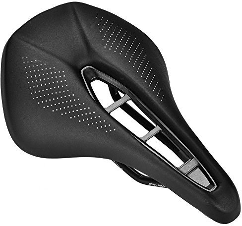 Fahrradsattel für Damen und Herren, bequemer Fahrradsitz Schwarzer PU-Leder Ergonomischer Fahrradsättel Radfahren Sitzkissen Sattel für Mountain Rennrad