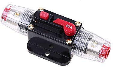 Mintice 12V 40A Automotor Audio-Inline-Leistungsschalter Sicherungshalter Schutz Stereo Sicherung zurücksetzen