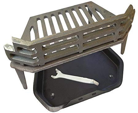 WW/Victorian Fire Grate, Black Ash Pan & Tool for 16 Fireplace Opening