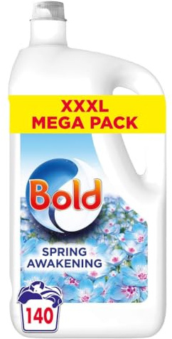 Bold 2 in 1 Bio Laundry Detergent Liquid with Lenor Freshness Spring Awakening 130 Wash, 5 ml