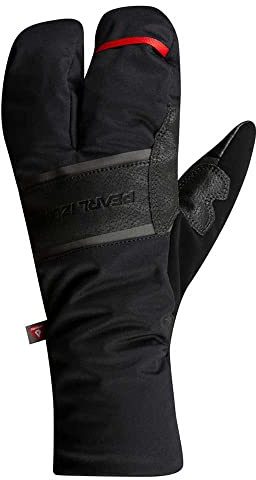 PEARL IZUMI Unisex Gel Gloves, Insulated Cycling Glove, Palm Padding & Touchscreen Compatible, AmFIB Lobster, Black, Large