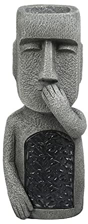 XXXXW Gartenstatuen Garten Ostern-Insel Statuen Kreative Gartenharz-Skulptur Outdoor-Dekoration Dekorative Gartenskulptur (Color : C)