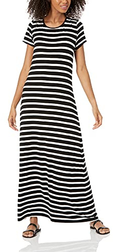 Amazon Essentials Women's Jersey Short Sleeve T-Shirt Maxi Dress