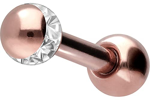 PIERCINGLINE Chirurgenstahl Ohrpiercing | EPOXY-RING-KUGEL | Piercing Schmuck Ohr Stecker Helix | Farb & Größenauswahl