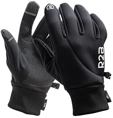 R2B Winterhandschuhe wasserdicht, Handschuhe touchscreen, warme Handschuhe, Handschuhe winter mit Anti-Rutsch-Schicht, thermo Handschuhe herren und damen, outdoor Handschuhe