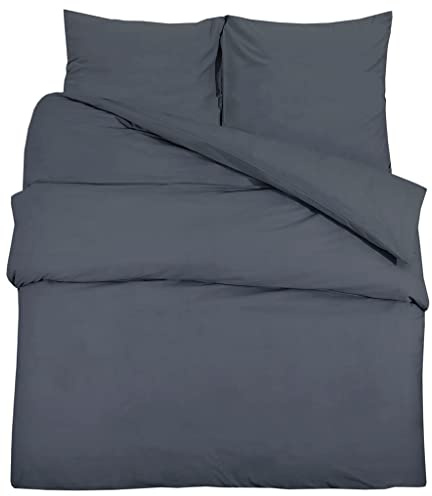 vidaXL Ensemble de Housse de Couette Anthracite 220x240 cm Microfibre