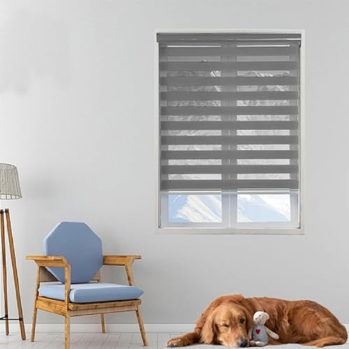 Verdunklungsrollo Klemmfix 80 x 240 cm Hitzeschutz Energiesparend Sonnenschutz Verdunkelungsrollo inkl. Zubehör für Fenster und Tür, Dunkelgrau