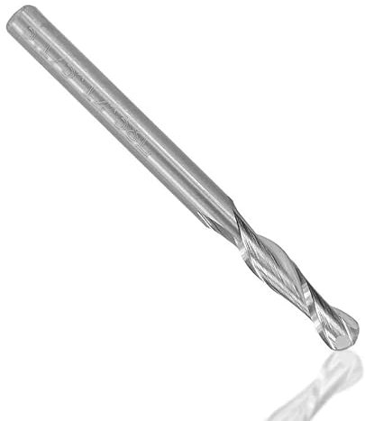 Ddyspan Aluminium-Schaftfräser, 3,175 Mm (1/8 Zoll) Schaft, Spiral-Kugelfräser Für Aluminium, Messing, 2 Nuten, CNC-Fräser,3,175x3,175x8