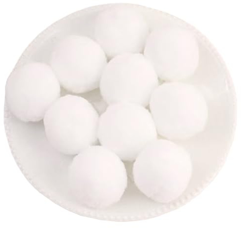 30 Stück Pompons zum Basteln, Weiß Pompons, 40mm/4cm Pompom Bälle, Groß Pompoms zum Basteln, Pompons Bälle für DIY Kreative Handwerk Dekorationen large white Pom Poms Pompoms (Weiß-40mm)