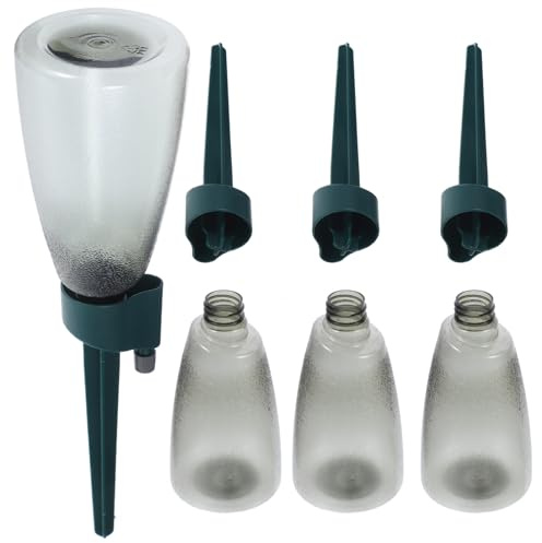 4 PACK Self Watering Plant Spikes Plant Watering Devices Automatic Self Watering Spikes, Dripper Spike Self Watering System - Slow Release for Plant Waterer in Vacation Watering Solution