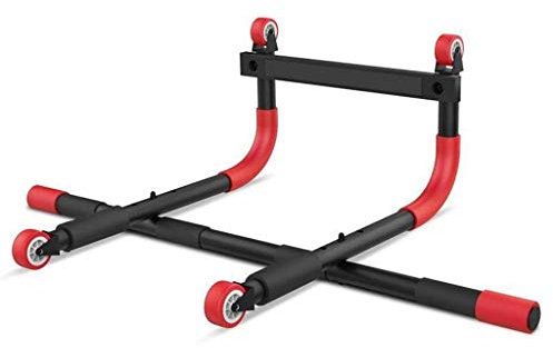 OLSKFUH Klimmzugstangen, Klimmzugstange für den Türrahmen, tragbare Reckstange ohne Schrauben, Trainingsgerät für Muskelkraft, Tragkraft 150 kg (blau) (rot)