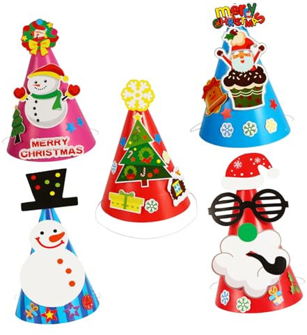 ibasenice 15stücke Teiliges Weihnachts- -hutset Für Kreative Bastelideen Bunte Hüte Für Erwachsene Für Weihnachtsfeiern Und Dekorationen