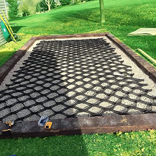 Waben-Bodengitter-Stabilisator für Terrassen und Gärten, flexibles Kies, Boden-Geoll-Gitter für Einfahrten, Gehwege und Wege, 5 x 6,5 m