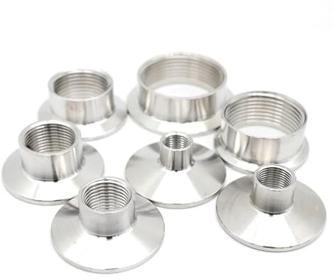 1pc 1/4 3/8 1/2 3/4 1 1-1/4 1-1/2 BSPT Female 1.5 2 Tri Clamp Pipe Fitting Connector SS304 316L Stainless Homebrew(TC64 DN40 105g,SS316L)