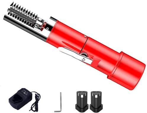 MiBoce Electric Fish Scaler Remover, Cordless Powerful Fish Scale Scraper, with Stainless Steel Protective Cover, 2 Batteries, 360° Waterproof, Speed 700rpm, for Home Cooks