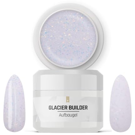 Glitzer Aufbaugel für Gelnägel Milky Aurora 15ml · Glitter Glacier Builder Gel als Glitzer Aufbaugel als UV-Gel für Nägel · Selbstglättend für Anfänger & Profis · Lynis-Nailshop.de