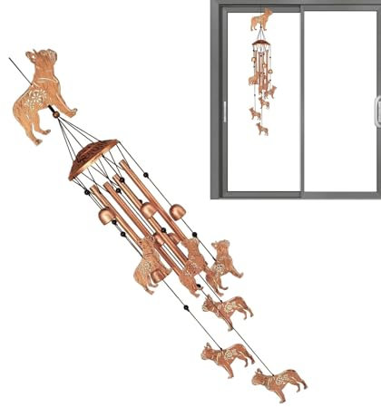 Bexdug Hunde-Windspiel, Gedenkspiel, Windspiel für draußen, Eisenkunst, Gartendekoration, Einweihungsdekoration, wetterfeste Hofkunst für Zuhause, Balkon, Terrasse