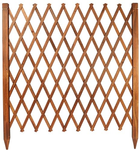 Treillis Jardin En Bois Extensible,Clótures Enfichable Décoratives,Bordure Jardin Exterieur Bois Cloture,Pour Clôture De Cour Paysage Potager Portails à Piquets,Installation Facile