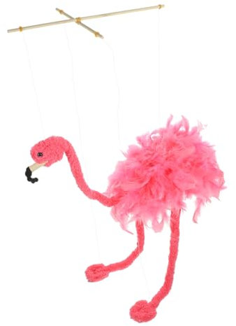 HANABASS Flamingo Marionette Puppe Aus Plüsch Für Shows Tier Marionette Interaktives Spielzeug Lustiges Marionettenspielzeug Einzigartige Marionettenpuppen