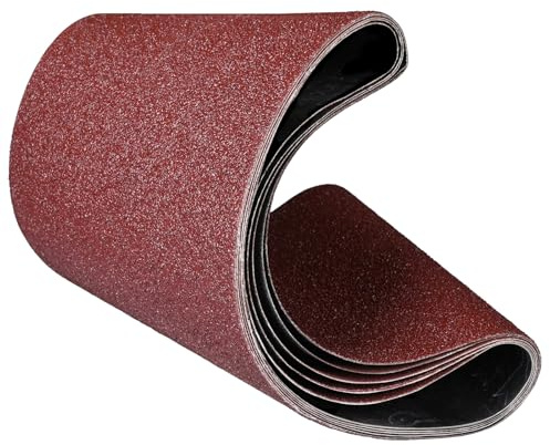 STEBRUAM 5PCS Bande Abrasive 200 x 750 mm (40/60/80/120/240) Mixed Grit