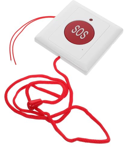 DOITOOL Pulsante Di Emergenza Di Chiamata Campanello Di Chiamata Da Parete Dispositivo Di Assistenza Per Anziani e Ragazzo Ragazza Ragazza Utilizzabil Viaggio All Aperto Casa Invia Segnale