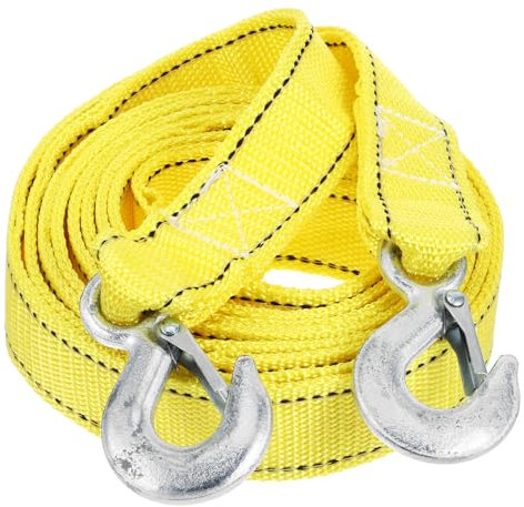 Yardenfun Correa De Remolque Doble Metros Alta Resistencia con Ganchos para Vehículos SUV y Camiones Cuerda De Arrastre Robusta para Emergencias y Recuperación Automotriz