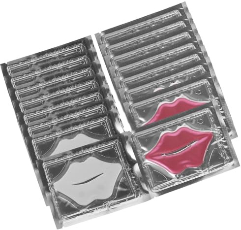 jojofuny Maschera Labbra Gel in 20 Pezzi Design Crystal per Idratazione Profonda e Riduzione Rughe, Trattamento Nutriente e Levigante per Labbra Morbide e Lisce
