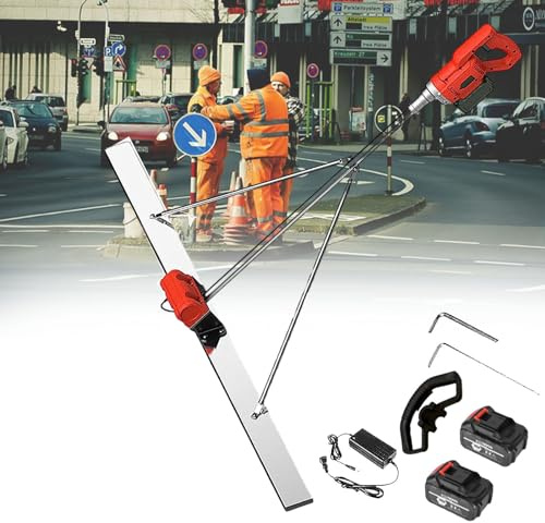 Massetto vibrante elettrico senza fili per livellamento calcestruzzo - ricaricabile, facile da pulire, batterie incluse