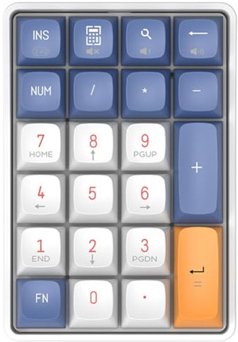 Fegtrtyoa Tastierino Numerico Meccanico Wireless A 22 A18 di Aigo per Compatibilità con Laptop e Computer.